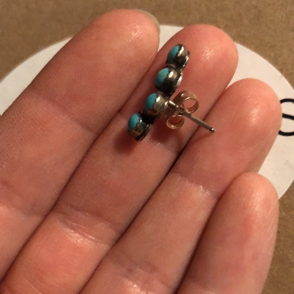 Turquoise Handmade Cartilage Earring - Picture 2 of 2